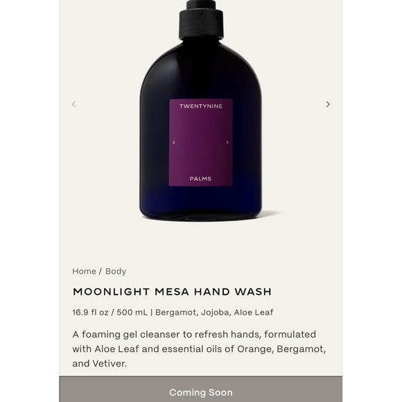 Retail 47 TWENTYNINE Palms Moonlight Mesa Foaming Gel Cleanser Hand Wash 16.9 oz - Picture 2 of 5
